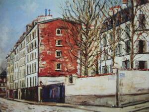 Art hand Auction Utrillo, Calle Orchamps en Montmartre, Libro de arte raro, Nuevo marco incluido, wanko, Cuadro, Pintura al óleo, Naturaleza, Pintura de paisaje