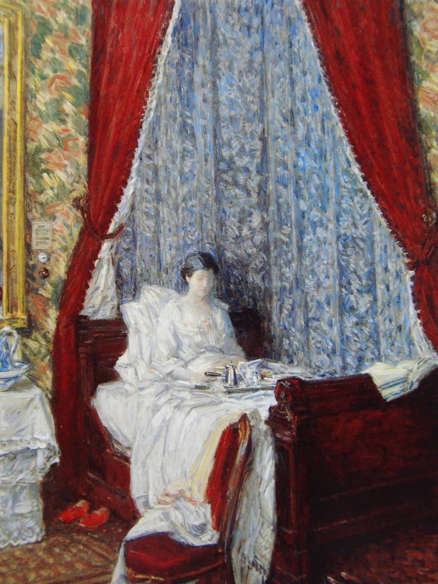 Frederick Childe Hassam, French Breakfast, Rare art book, New high-quality frame included, Shipping included, Painting, Oil painting, Portraits