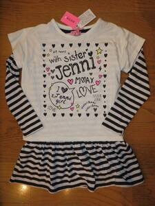  storage goods new goods *SISTER JENNI T-shirt attaching border One-piece 120