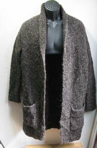 [ beautiful goods ] URBAN RESEARCH Urban Research ROSSO* gray beige * size free * wool cardigan gown coat 