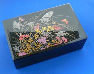  music box 18)86 -years old ... Kyoto ... paint. art goods bending name what do you want Japan .. overflow music box 