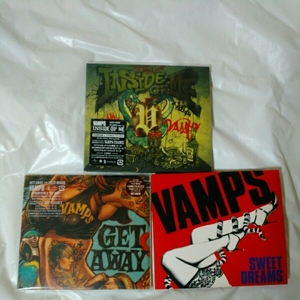 VAMPS初回盤DVD付3CDセット/INSIDE OF ME/GET AWAY/SWEET DREAMS