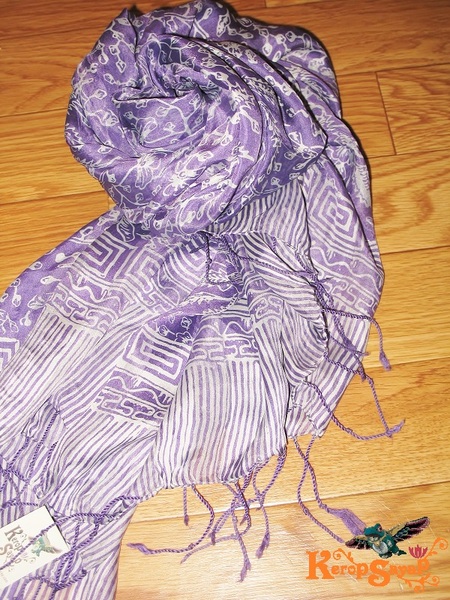 上品な光沢☆単色バティックサテンシルクストールスカーフ M-C薄紫パープル silk絹100％天然素材 ろうけつ染め バリ雑貨 90×150㎝