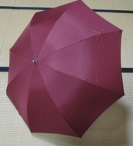 ２段折り　折り畳み傘　赤_画像1