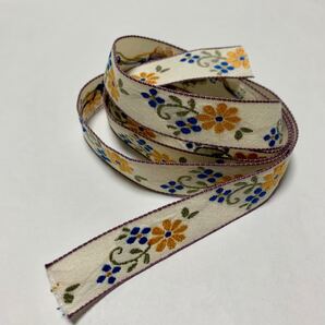 刺繍リボン 花柄 18mm 洋裁材料 資材