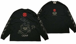 おでんビッグロンT◆喜人 ブラックLサイズ KJ-22101 和柄 和風 長袖 ロングTシャツ きじん