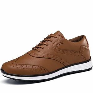 2021 мужской туфли для гольфа спорт обувь размер выбор возможно мужской уличный водонепроницаемый . скользить F2196 Brown 24.5cm/39