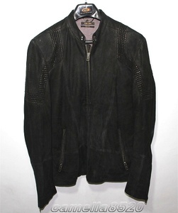 ディーゼル DIESEL BLACK GOLD レザー ジャケット 羊革 ジップアップ M サイズ トルコ製 中古 美品 ライダースジャケット AB4936