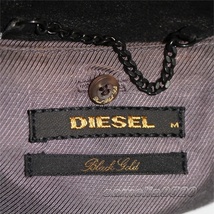 ディーゼル DIESEL BLACK GOLD レザー ジャケット 羊革 ジップアップ M サイズ トルコ製 中古 美品 ライダースジャケット AB4936_画像6