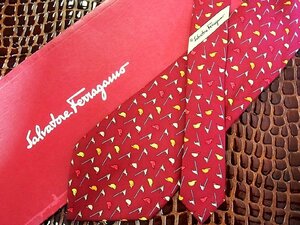 ♪今週の特売980円～♪1316♪良品【Ferragamo】フェラガモ【旗 帽子 柄】ネクタイ♪