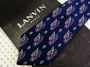 ♪29110C♪良品【ペイズリー 柄】ランバン【LANVIN】ネクタイ