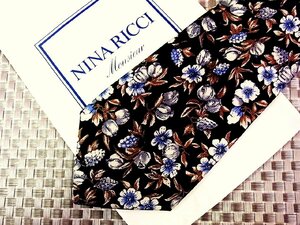 !0154S/W! новый товар [ цветок растения рисунок ] Nina Ricci [NINA RICCI] галстук 
