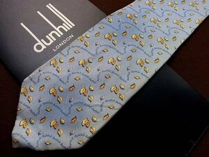 ♪0566D♪状態並品【葉っぱ 植物 柄】ダンヒル【dunhill】 ネクタイ