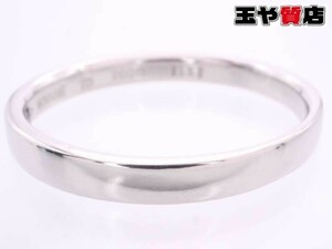 エル ELLE リングの裏にカラーダイヤ0.01ct デザイン リング 19.5号 pt950 プラチナ