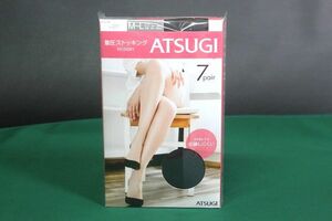 アツギ 着圧ストッキング 7足セット ブラック サイズM-L パンスト ATSUGI/伝線しにくい★送料350円★