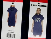 DKNY SPORT ダナキャラン レディース 半袖ワンピース ネイビー サイズM ビッグロゴ/チュニック 36143★送料520円★_画像4