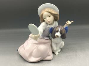 リヤドロ LLADRO 陶器人形 女の子 犬 少女 おめかし 5468 フィギュリン スペイン 陶器 置物 リアドロ ナオ オブジェ