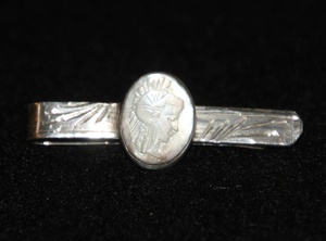  Vintage серебряный товар White Butterfly .. галстук булавка яркий cut sterling серебряный Греция * Rome . способ. ширина лицо античный 