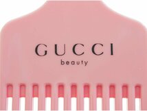 【New 新品】 グッチ GUCCI beauty ノベルティ 櫛 パーマコーム&収納フラットポーチ ボタンフック ポケット花柄裏地 コットン ピンク_画像8