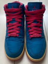 送料無料 NIKE Air Jordan 1 ONE ナイキ エア ジョーダン ワン レトロ HI Strap GS OG Vintage Phat Retro BLUE PINK ブルー ピンク 24cm_画像2