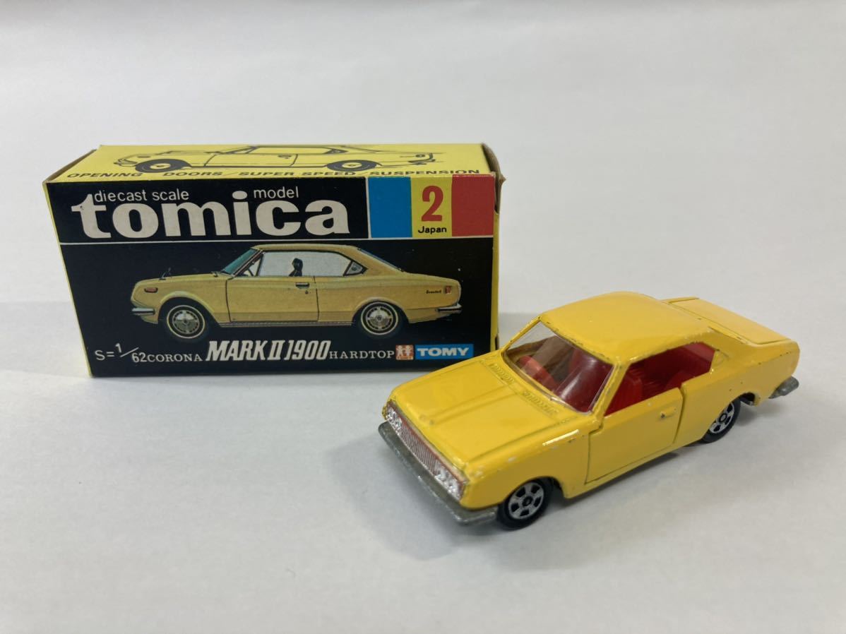TOMICA トミカ コロナ マークⅡ 1900 赤黒色 1Aホイール 箱付き seven