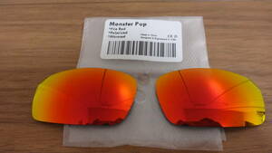 ★オークリー Monster Pup モンスターパップ用 カスタム偏光 レンズ FIRE RED Color Polarized 新品 オークリー　MONSTERPUP