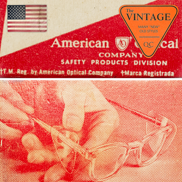 1960's 箱付き 美品 アメリカンオプティカル USA ヴィンテージ スリップオン サイドシールド AMERICAN OPTICAL インダストリアル 1294