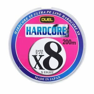 DUEL(デュエル) HARDCORE(ハードコア) PEライン 0.8号 HARDCORE X8 200m 0.8号 マーキングシステム/10m×5色