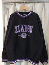 X-LARGE XLARGE エクストララージ PIPING V NECK SWEAT 黒 Lサイズ 人気商品 再値下げしました！_画像1