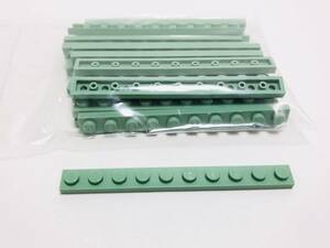 【新品未使用】レゴ　LEGO　プレート　1x10 サンドグリーン　24枚　１×１０