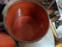 湯桶 そば湯入れ 木製 当時物 黒 こげ茶 2個_画像5