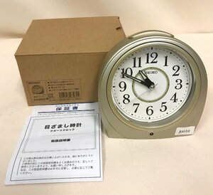 qow.YLF03　SEIKO　セイコー　目覚まし時計　KR888S　銀色パール　新品