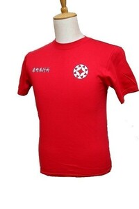 送料無料【新品】大岡越前 南町奉行所 Tシャツ 半袖【S】赤/レッド◆治安 江戸 家紋 葵紋 徳川 武将 将軍 奉行 時代劇 侍 武士