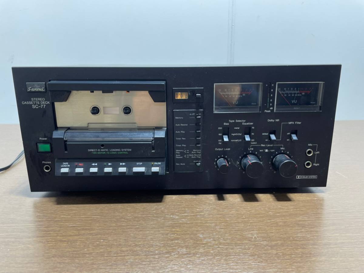 配送員設置送料無料 美品 サンスイSUNSUI カセットデッキ SC-77 - www