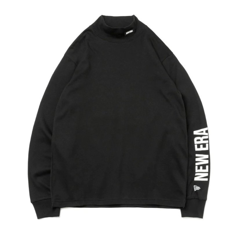業界No.1 モックネック 長袖シャツ ゴルフ ブラック 新品 4サイズM