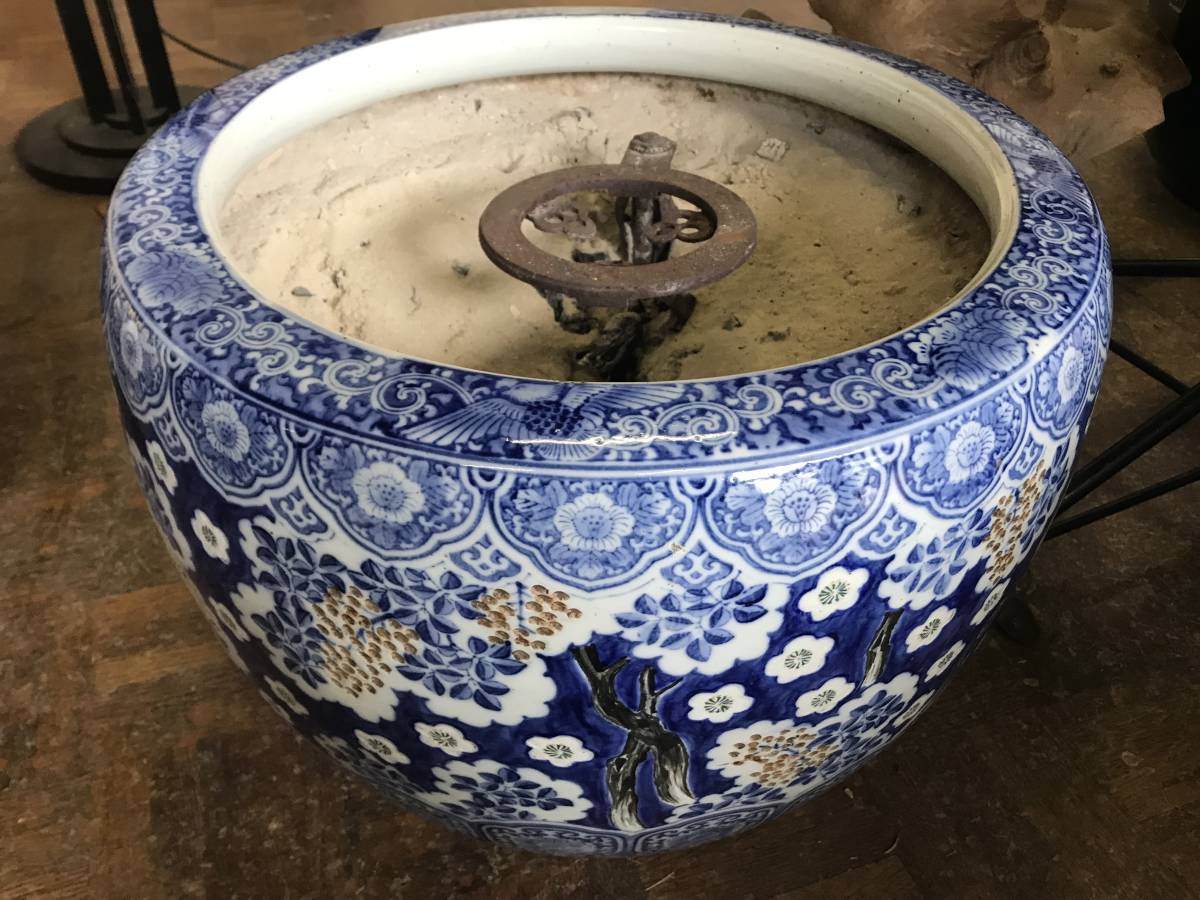 ヤフオク! -火鉢 陶器 染付の中古品・新品・未使用品一覧