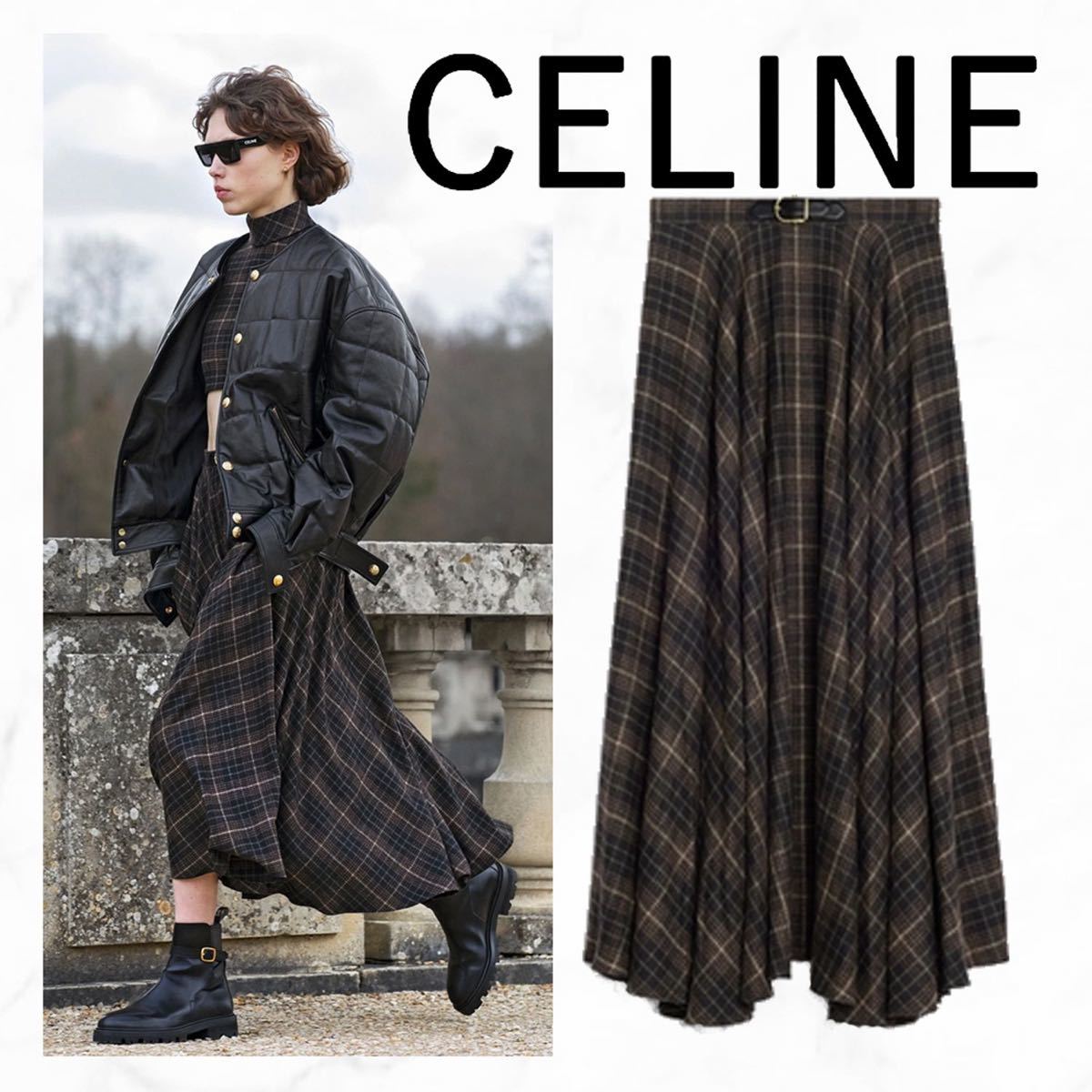 CELINE セリーヌ * セットアップ ケープ&スカート-