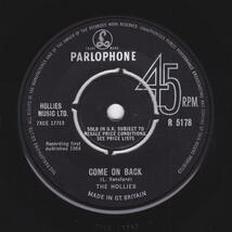 ■中古品■The Hollies ホリーズ/we're through + come on back(USED 7 INCH SINGLE)_画像3