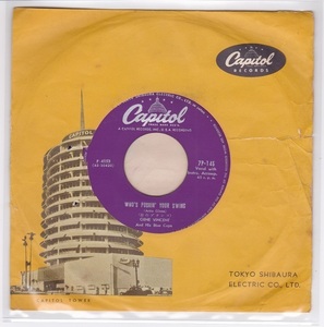 ■中古品■Gene Vincent ジーン・ヴィンセント/who's pushin' your swing 恋のブランコ +1(USED 7 INCH SINGLE)