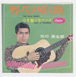 ■中古品■市川染五郎/野バラ咲く路 + 心を繋ぐ6ペンス(シングル盤) 赤盤