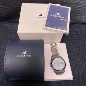 【動作確認済】CASIO OCEANUS OCW-T600TDC-7AJF オシアナス カシオ 電波ソーラー ベルト留めピン交換済