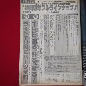 ｆ◎◎ ホリデーオート 昭和58年9月10日号 表紙・木元ゆうこ ‘83国産車フルラインナップ モーターマガジン社 /K35の画像2