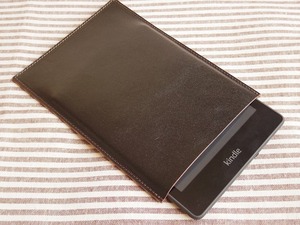 ■■【現行モデル】kindle paperwhite用本革ケース■■【黒】004