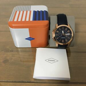 FOSSIL フォッシル グラント メンズウォッチ 腕時計 ゴールド 美品