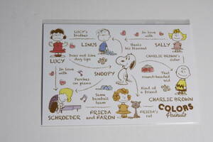  Snoopy Town магазин оригинал COLORS OF PEANUTS искусство карта 2 шт. комплект PEANUTS Charlie Brown Linus surrey мех long 