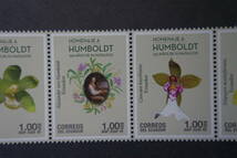 外国切手：エクアドル切手 「フンボルト生誕250年」（ドイツの地理学者） 5種連刷 未使用_画像3