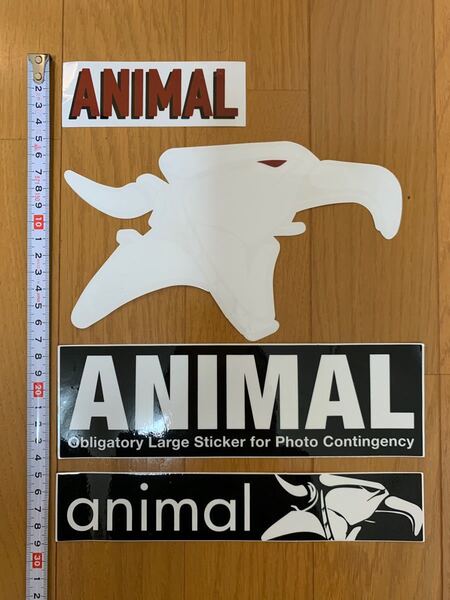 バラ売り不可 animal 4種 ステッカー 4枚セット