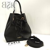 フルラ コンスタンザ エス ドローストリング ショルダーバッグ ハンドバッグ 巾着 レディース FURLA 中古 ★_画像1