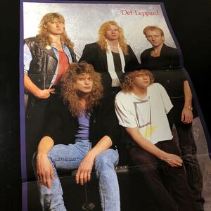 0614-1 レア切り抜き　デフ・レパード　ポスターカレンダー　1988 / DEF LEPPARD