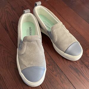  name machine ..! impact. collection! Adidas high class slip-on shoes sneakers suede 24.5 centimeter gray 